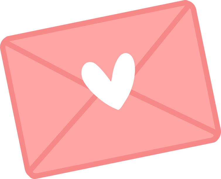 cute pink love letter